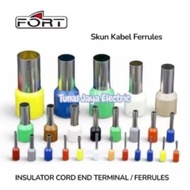 FerulesSkun Insulated Cord End Terminal 6mm E - 6012 Green FORT Terminal Block Wire Connector