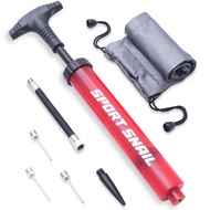 Hand Pump for Balls - Portable Ball Air Pump with Needle 3 pcs and Compact Case - Small Sports Ball 