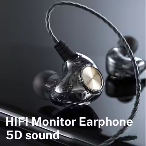 3.5mm Wired Headphones 5D Bass for Hybrid Pro Piston 3 Transparent Sport Earphones for Sony Samsung 