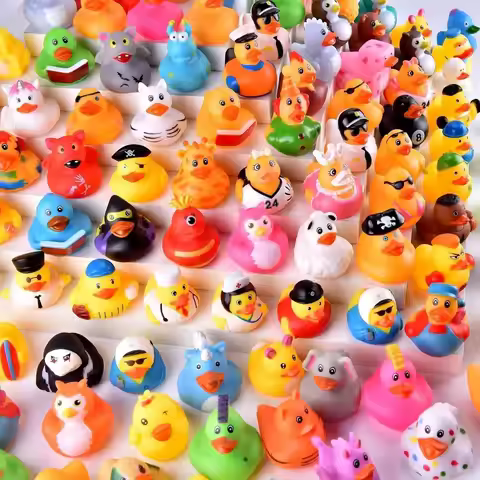 5-100PCS Rubber Ducks, RandomAssortment Jeep Ducks Bulk, ini RubberDuckies for Toys, Pool Toys Birth