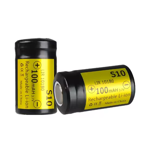 2PCS/lot S10 LIR10180 10180 rechargeable lithium-ion battery Quantum flashlight universal 100 mAh 3.