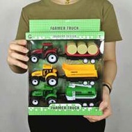 3-In-1 Tractor Toys Set Simulation Vehicle Model For Boys, Packaged In Gift Box For Birthday, Christ