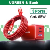 UGREEN 65W GaN Charger Quick Charge 4.0 3.0 Type C PD USB Charger