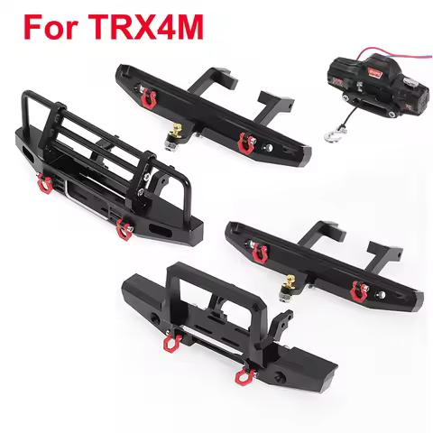 NEW 1/18 TRX4M Metal Front Rear Bumpers and Electric Winch for 1/18 RC Crawler Car TRX4M TRX4-M Defe