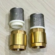 1-1/2" brass valve foot 1.5" valve tusen + filter 38mm brass foot valve