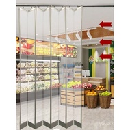 Windproof Foldable Movable Sliding Track Car Wash Magnetic Curtain Transparent Roller Insulation Air