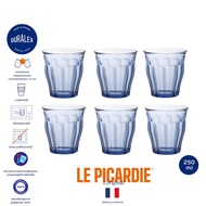 Duralex Picardie Water Glass 250 ml (8 3/8 OZ) Blue (Marine) Set Of 6