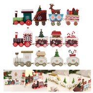 [mojotorw7] christmas Wooden Train train Decor Set Xmas Desktop Trains Ornaments for Desktop