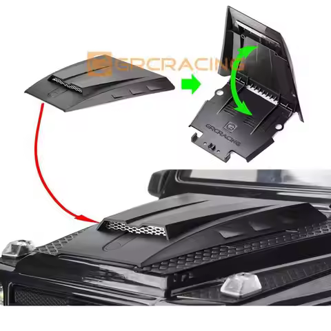 Grc Engine Cover Air Inlet With Metal Grill #a Black For Traxxas Trx4 G500 Trx6 G63 #g162eb