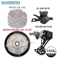 SHIMANO DEORE M6100ชุดเกียร์1X12สปีดชุดเฟืองจักรยานเสือภูเขา MTB M6100คันเกียร์ล้อหลัง50T 52T HG