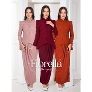 FIORELLA KURUNG Baju Raya 2024 Baju Kurung Moden Puff Cotton Eyelet with Pario Sedondon Ibu