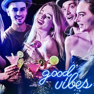 DECANIT Good Vibes Neon Sign for Bedroom Wall Decor Powered by USB Neon Light, Ice Blue Color,16.1"x