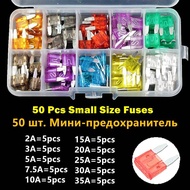 Medium Mini Auto Car Fuses 2A/3A/5A/7.5A/10A/15A/20A/25A/30A/35A Amp With Storage Case Assortment Bl