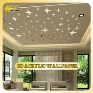 Shiny Stars 3D Acrylic Wallpaper Self-Adhesive Wall Sticker Kids Bedroom Decoration Living Room Home Decoration DIY Mirror Sticker