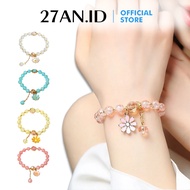 MATAHARI ( 27an.id ) C26 Sunflower Crystal Bracelet Small Aster Women's Jewelry Accessories