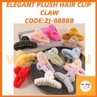 【READY STOCK 】Elegant Plush Hair Clip Claw Korean Style Fashion Big Hair Clamp Women's Hair Accessor