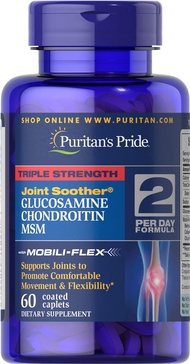 Puritan's Pride Triple Strength Glucosamine, Chondroitin & Msm Joint Soother, 60 Count