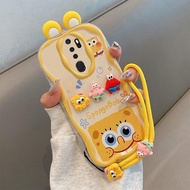 สำหรับ OPPO เคส A16การ์ตูนน่ารัก3D ซิลิโคนนิ่มเคส CPH2269 OPPOA16กันกระแทก TPU เคสโทรศัพท์สายคล้องคอ
