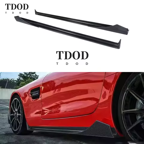 For Mercedes Benz AMG GT GTS GTR Carbon Fiber Side Skirt Splitters Cupwings Winglets Canards Side Sk