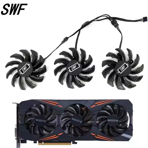 New 75MM T128010SU PLD08010S12HH Cooling Fan For Gigabyte AORUS GTX 1080 1070 Ti 1060 G1 Gaming Grap
