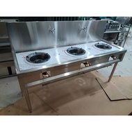 S/S 3 BURNER KWALI RANGE