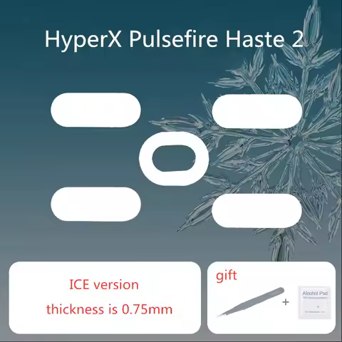 1 Set Ultraglide Mouse Skates For HYPERX Pulsefire Haste 2 Control Speed Mouse Feet ICE Version Thic