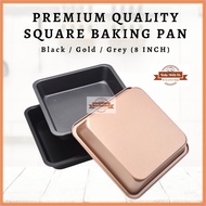 Non-Stick Square Baking Pan Mould - 8 Inch / Non-Stick Carbon Steel Square Cake Mould - 22.6CM / Loyang Kek Segi-Empat