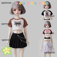 OPTIMISTI T-shirt Pleated Skirt, DIY Accessories Fashion Princess Chain Skirt, High Quality Mini Cut