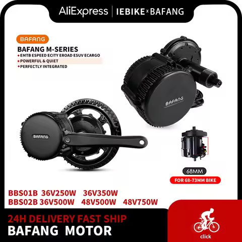 BAFANG Mid Drive Motor 36V 48V 250W 500W 750W Electric Bicycle Conversion Kit Motor BBS01B BBS02B 68