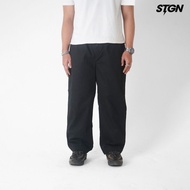 Steigen Carpenter Twill Black Baggy Trousers Seluar Baggy Lelaki Seluar Baggy Tracksuit Seluar Baggy