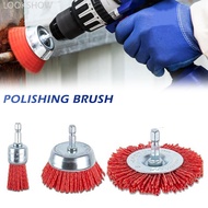 LOOKSHOW Nylon Polishing Brush Set Abrasive Brush Metal Surface Rust & Paint Removal Restoration Pol