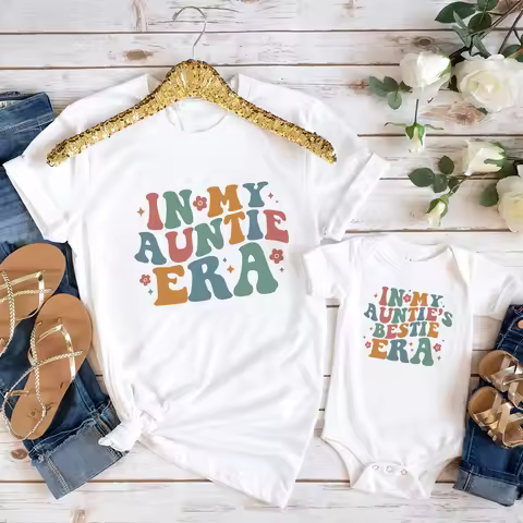 In My Auntie Era Shirt Matching Family Shirt Auntie and Nephew Shirts Cloth Niece Baby Romper Auntie