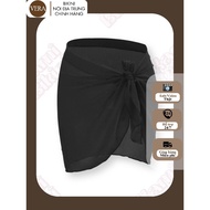 [Hanoi] Beach Scarf In Two Colors Black And White Easy To Mix size 135x33cm Soft Silk Chiffon. Soft 