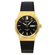 Casio Standard Analog Leather Strap Black Dial Quartz MTP E735GL 1AV Mens Watch Classic Casual Daily