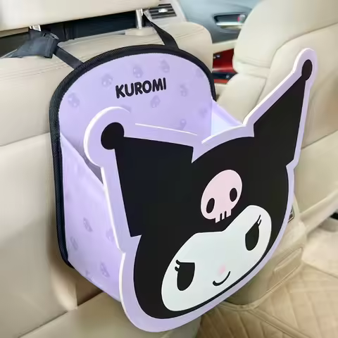 Kuromi Universal Car Seat Back Storage Bag Auto Multi-Functional Hanging Bag My Melody Cartoon Snack