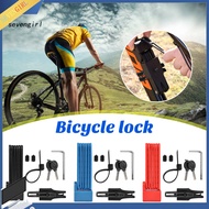 SEV Thick and Strong Bicycle Lock Bicycle Lock with Abs Rubber Casing Ultra-durable Folding Bike Lock for Mountain Road Bikes Anti-theft Scratch-proof Security for Cyclists