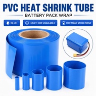 PVC Heat Shrink Tube Blue Battery Wrap Film for 18650 21700 26650 Lithium Ion Battery Packs Multi Si