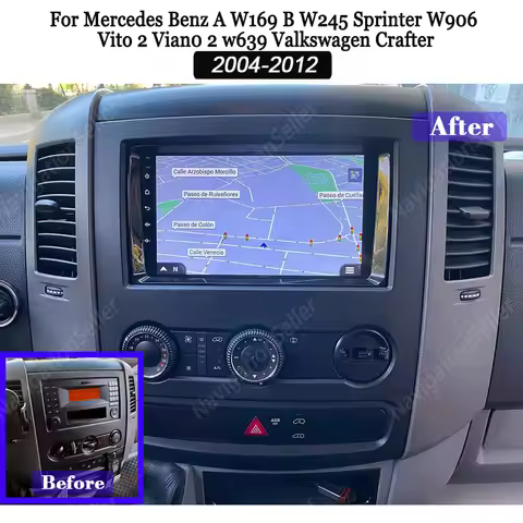 VIGOHI For Mercedes Sprinter Van Radio Apple Carplay Stereo Upgrade Viano Vito W639 Android Head Uni