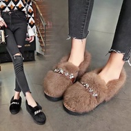 Super warm women's fur shoes for cold winters