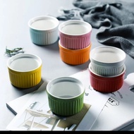 Mangkok Keramik Porselen Unik Premium Kopin Diameter 8CM Tinggi 3.8CM Ramekin Bowl Putih Mangkok Kec