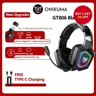 Onikuma GT806 headphones feature HD stereo sound, wireless 5.3 connectivity, and support for 3 modes
