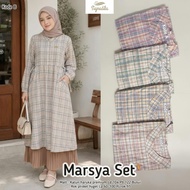 KATUN Signadila Marsya Blouse and Skirt Set Code B Check Motif Haruka Cotton Busui