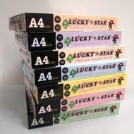 Lucky Star A4 size 80gsm /120gsm/160gsm colour paper