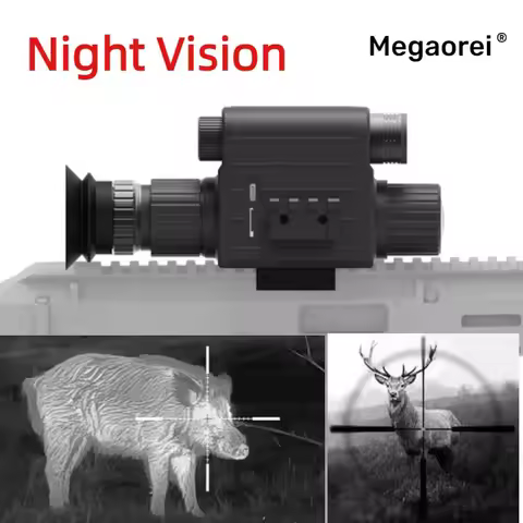 1080P outdoor tactical night vision device, AI ZOOM 5X rifle sight, visible 300 meters Shooting, pho