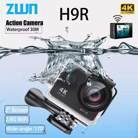 Action Camera Ultra HD 1080P 4K/30fps WiFi 2.0-inch Screen 170D 30M Underwater Waterproof Video Reco