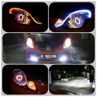 Headlamp Honda Brio/Mobilio dengan Proji Biled dan DRL Alis RGB Matrix