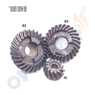 6E7 Gear Kit 6E7-45560 6E7-45571 6E7-45551 For Yamaha Gear Set 2T Outboard Motor 9.9HP 15HP 4T 20HP 