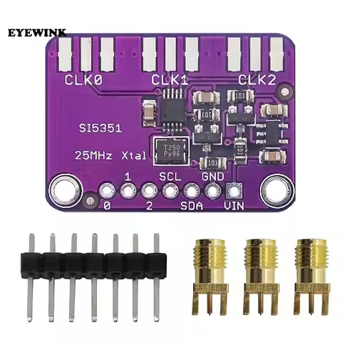 1pcs DC 3V-5V Si5351A Si5351 I2C Clock Generator Breakout Board Module Signal Generator Clock 8KHz-1