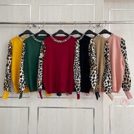 Leopard Pearl Knit Top