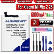 HSABAT BM3B 6000mAh Battery for Xiaomi Mi Mix 2 2S II 5.99" MIX2 Mix2S Batteries + tools Rechargeabl
